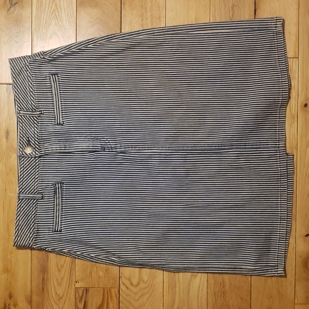 Caslon Engineer Stripe Denim Skirt